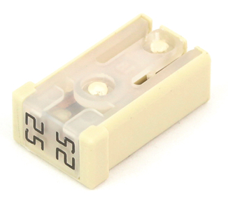 Littelfuse 0695025.PXPS Slotted MCASE+ Cartridge Fuse, 25A, 32V, Time Delay Pack of 5 - Click Image to Close